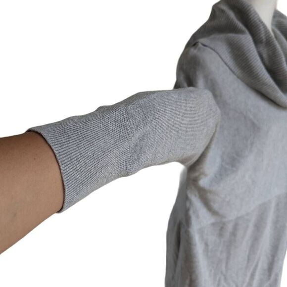Cozy crown & ivy Gray Oversized Turtleneck Cowl Neck Tunic Block Sweater Size L - Picture 3 of 8